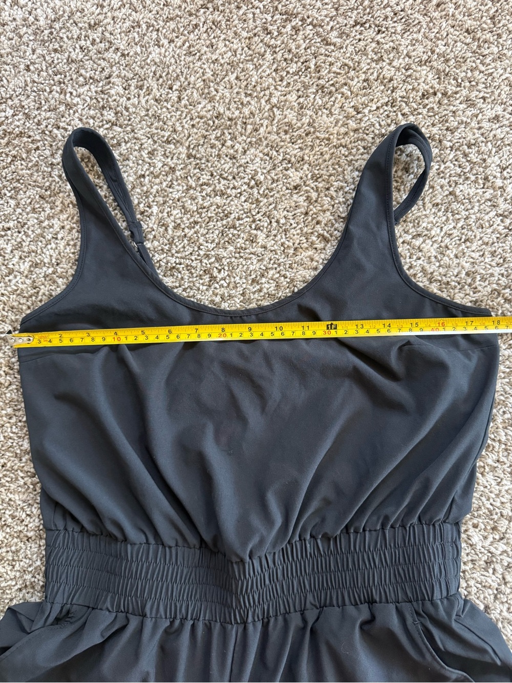 Abercrombie & Fitch Black Traveler Sleeveless Smocked-Waist Jumpsuit - Picture 12 of 12